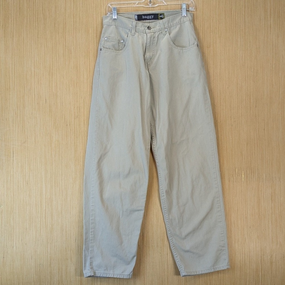 Levis SilverTab Baggy Khakis Mens 29x32 Tan Beige Vintage 90s Wide Leg Pants